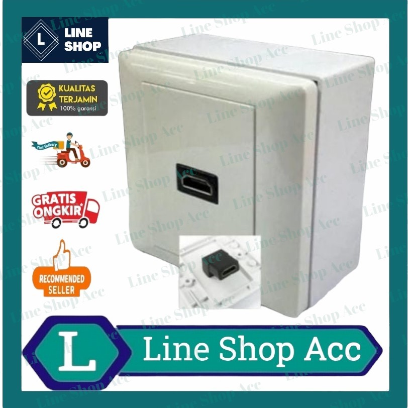 FACEPLATE HDMI / OUTLET HDMI / WALL PLATE HDMI / STOP KONTAK HDMI FACEPLATE VGA / OUTLET VGA / WALL 