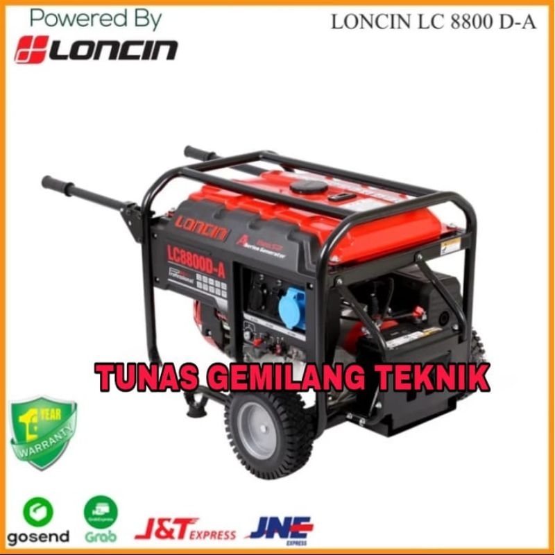 Genset/Generator Set Bensin LONCIN LC8800DA ( 6500 Watt )