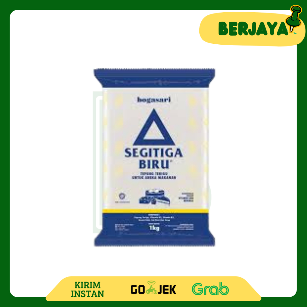 

Tepung Terigu/ Tepung Gandum Sebaguna Merk Bogasari Segitiga Biru / Tepung Segitiga Biru | 1Kg