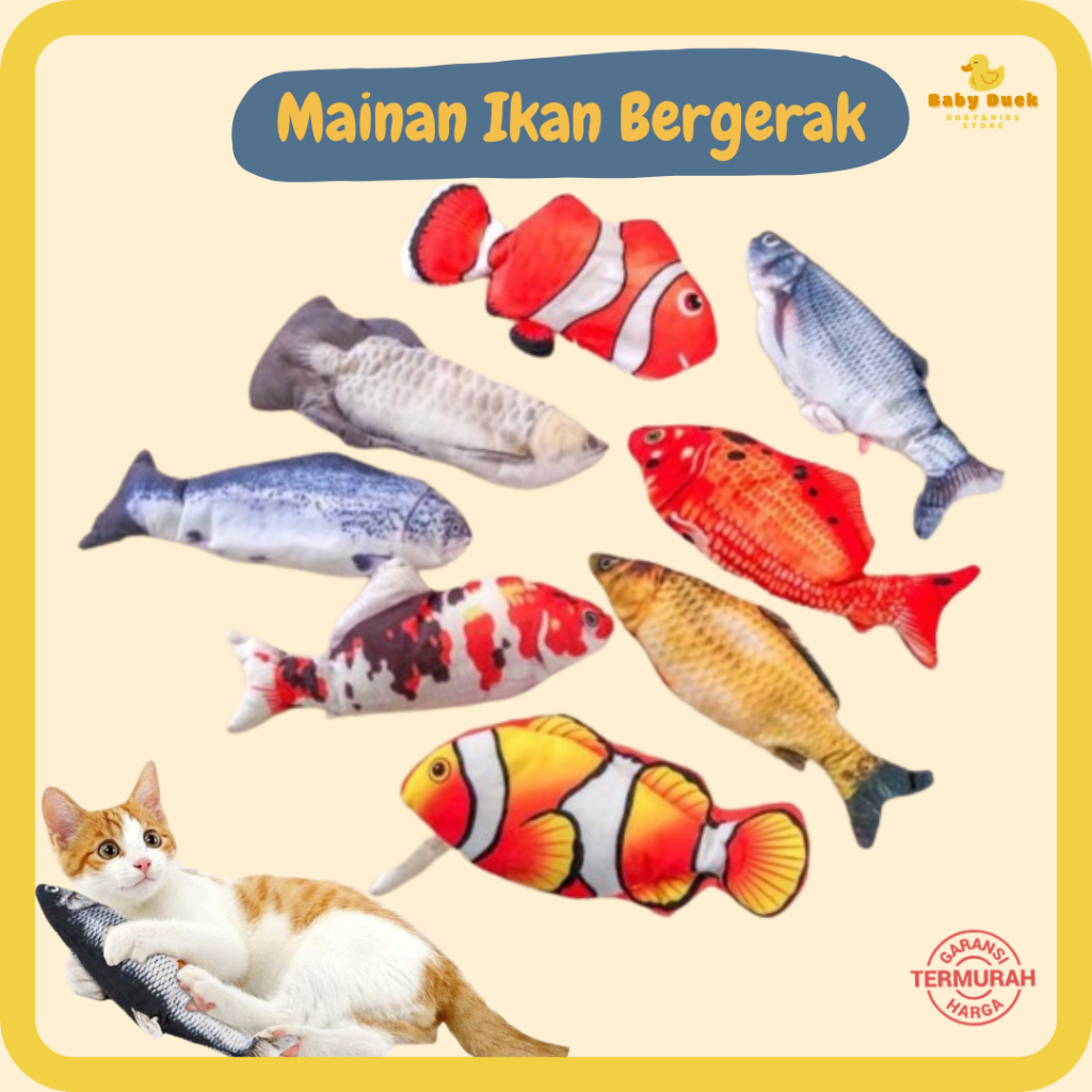 Dancing Fish Catnip Mainan Ikan Bergerak Boneka Ikan Boneka Bergerak Boneka Anak Boneka Bayi