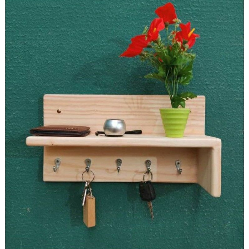 Rak Dinding Tempel estetik minimalis,Gantungan kunci/Baju/Tas/ dll.C