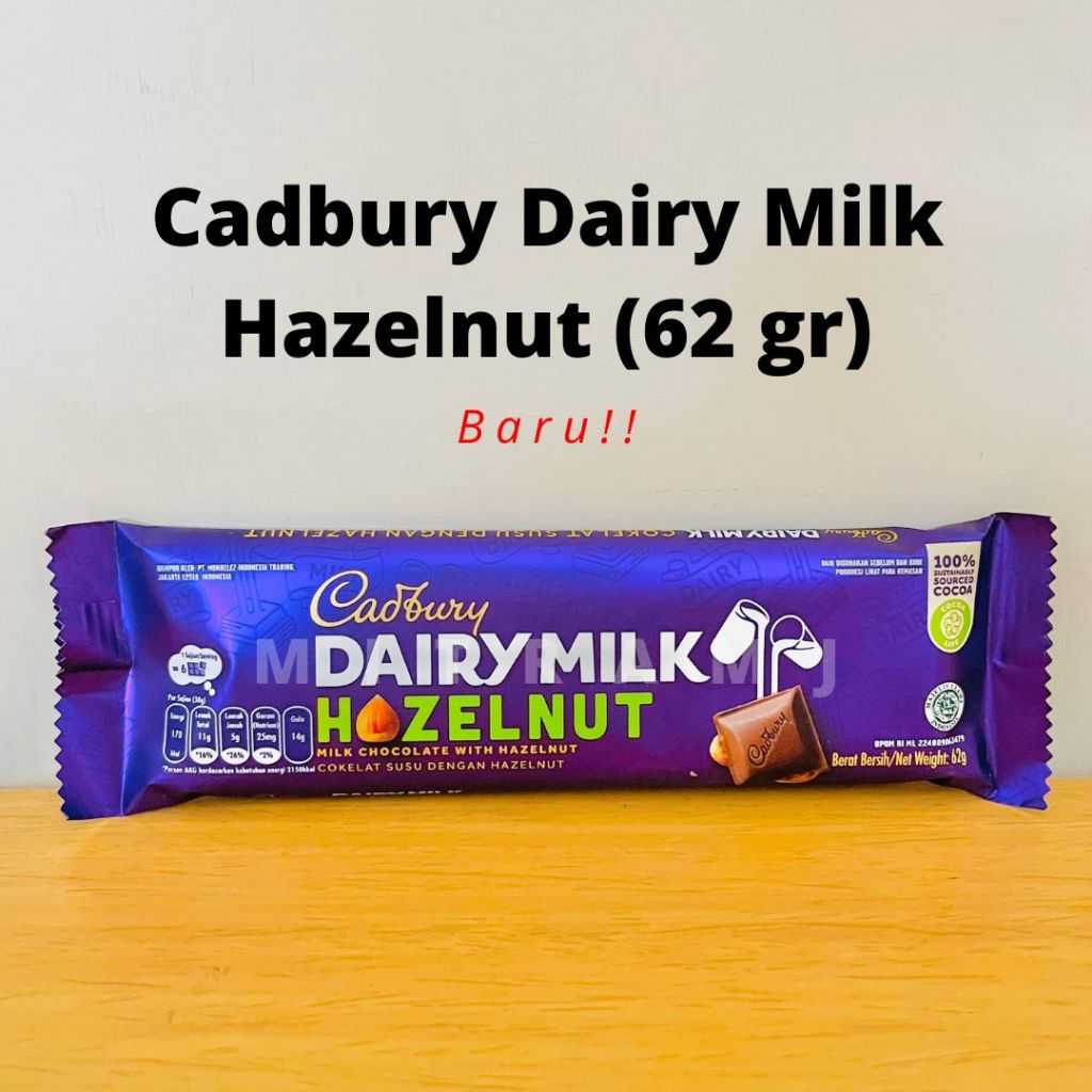 

Cadbury Dairy Milk Hazelnut (62 gr) | Cokelat Susu | Coklat