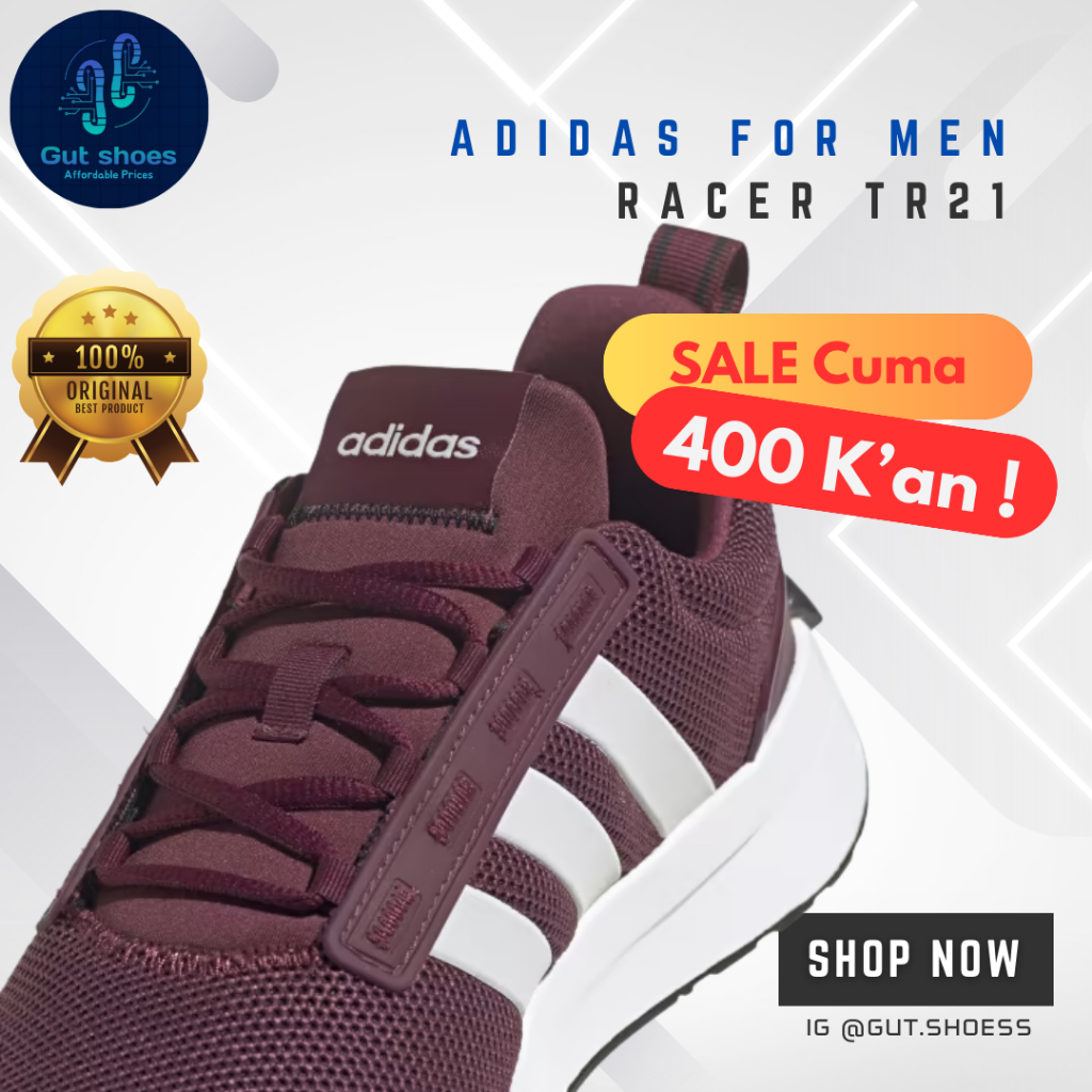 Adidas Running Shoes Racer TR21 100% Original From Adidas Official Maroon