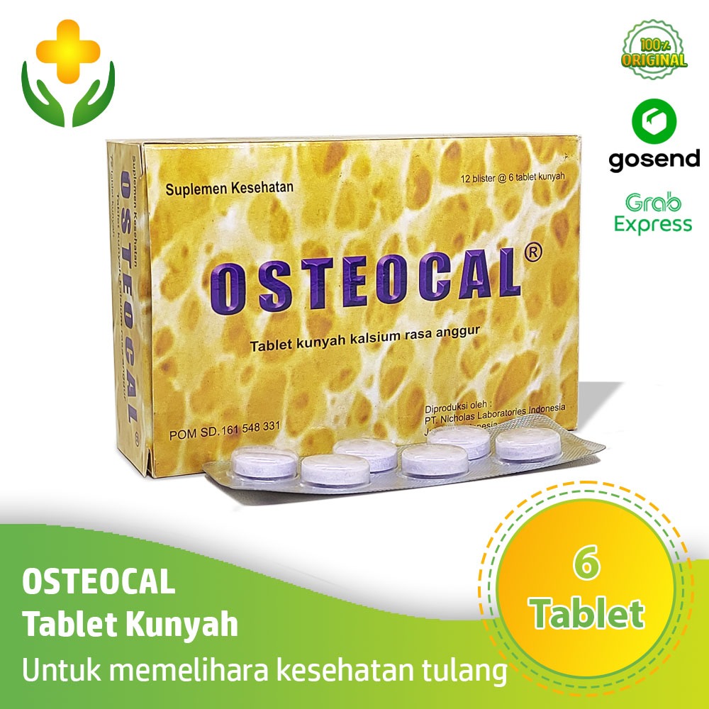 Osteocal 1 Blister 10 Tablet Kunyah - Suplemen Kalsium Kesehatan Tulang