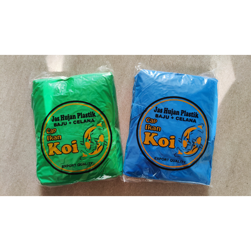 JAS HUJAN LDPE SETELAN CAP IKAN KOI / JAS HUJAN SETELAN CAP IKAN KOI (1 PCS)