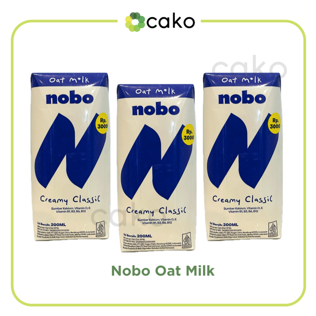 

Nobo Oat Milk 200ml / Creamy Oat Susu Oat Siap Minum