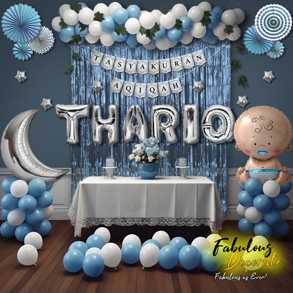 Fabulous Decorate Set Dekorasi Tema Aqiqah / Balon Tasyakuran Aqiqah / Hiasan Aqiqah