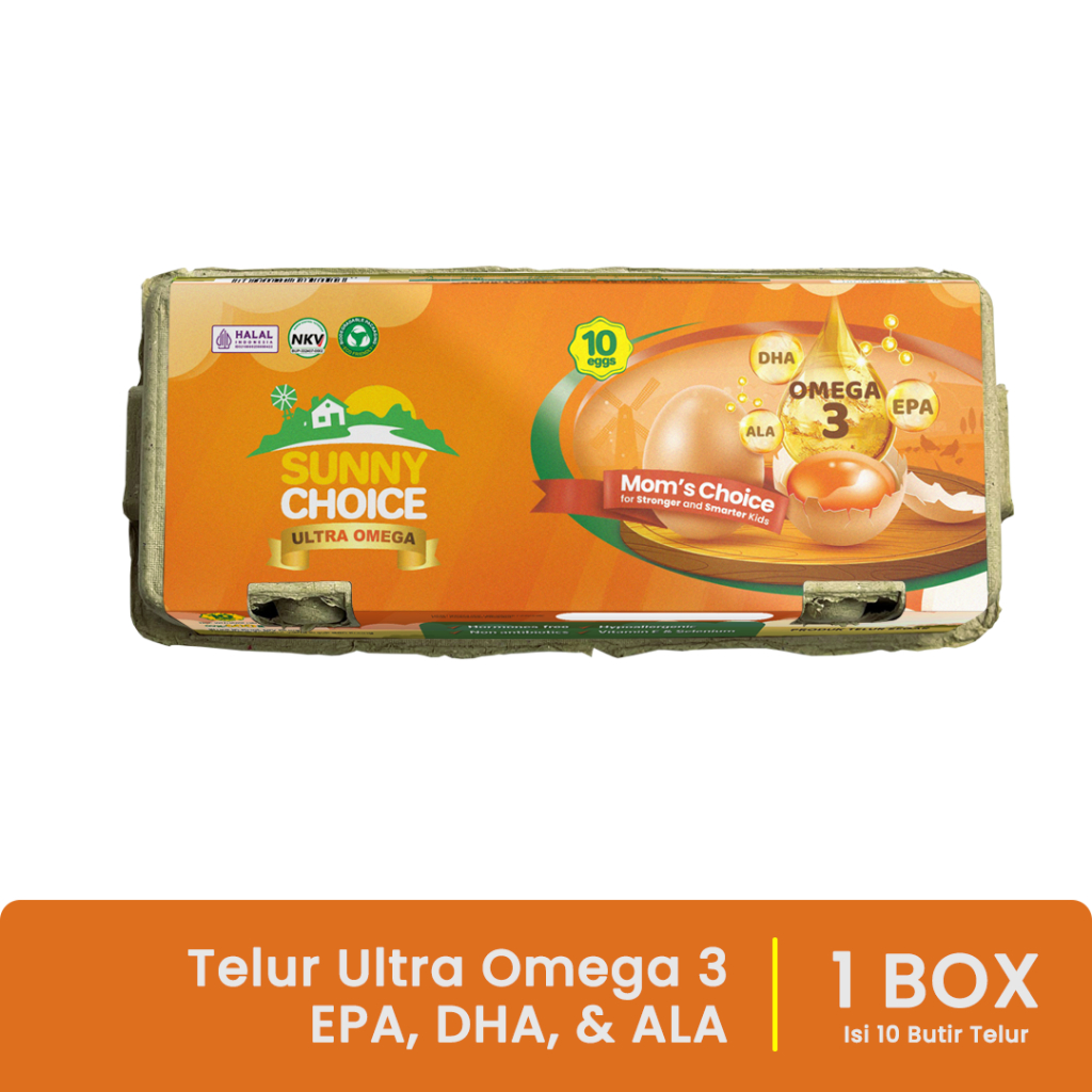 

Sunny Choice Ultra Omega Telur Omega-3 Isi 10 Butir (1 Box)