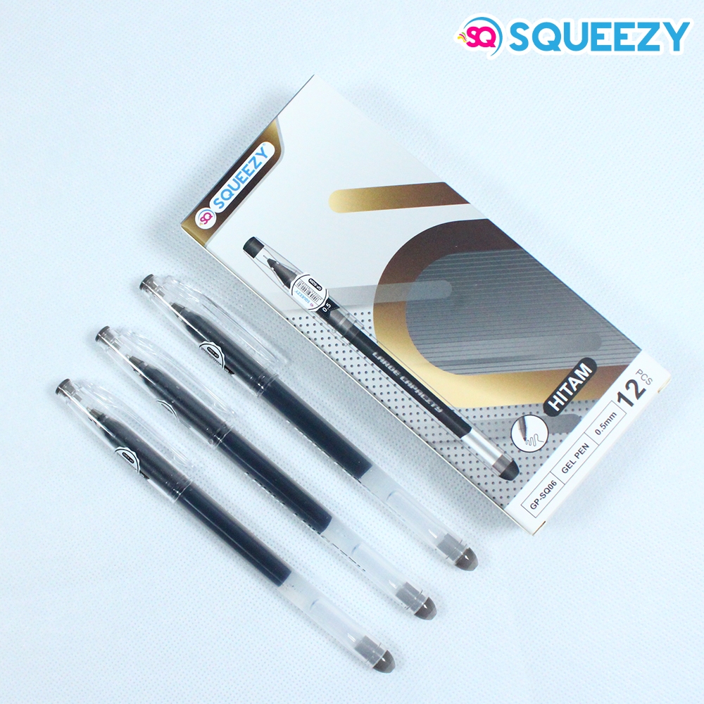 

TBMO PACK GEL PEN SQUEEZY GP-SQ06 0.5MM HITAM ISI 12PCS - (1728@144)