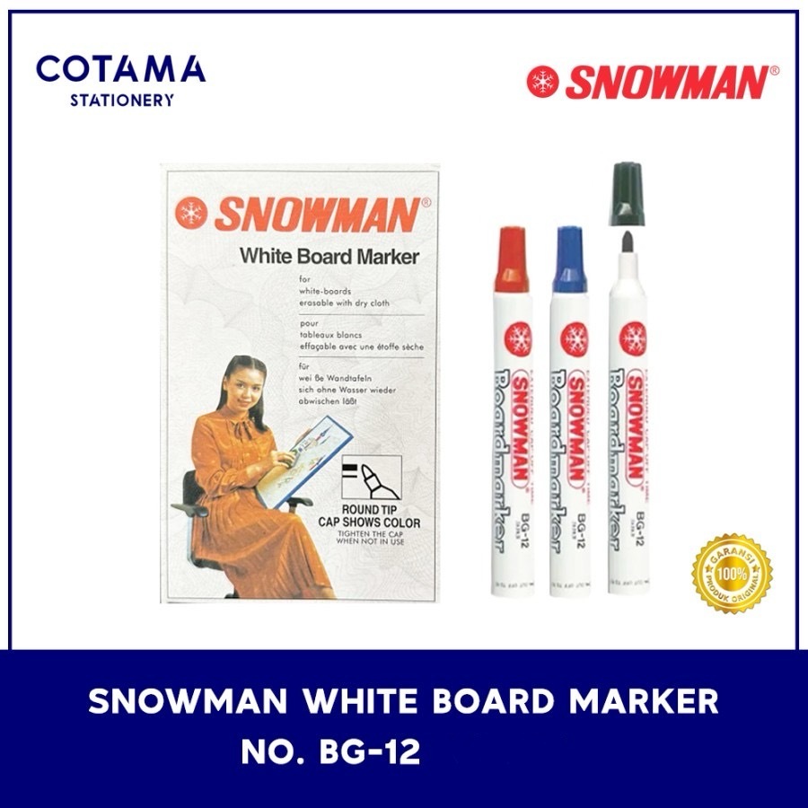 

Spidol Whiteboard Snowman Board Marker BG-12