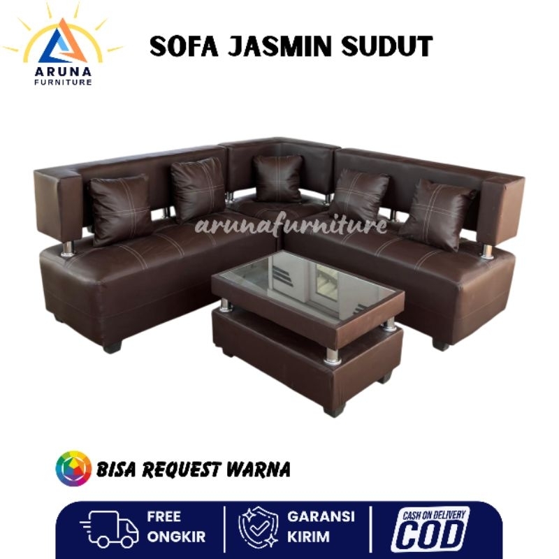 Sofa Jasmin Sudut Sofa L Minimalis Kursi Tamu Murah Bisa Request Warna