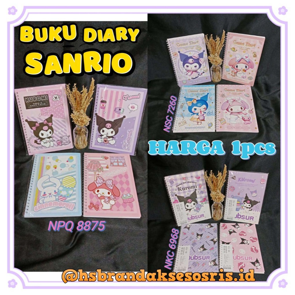 

BUKU DAIRY KEROMI / BUKU DAIRY SANRIO / RING BOOK BOOK / BUKU TULIS ANAK KEROMI / DAIRY AESTHETIC / BUKU RING KEROMI / NSC 7260 / NKE 6968 / NPQ 8875