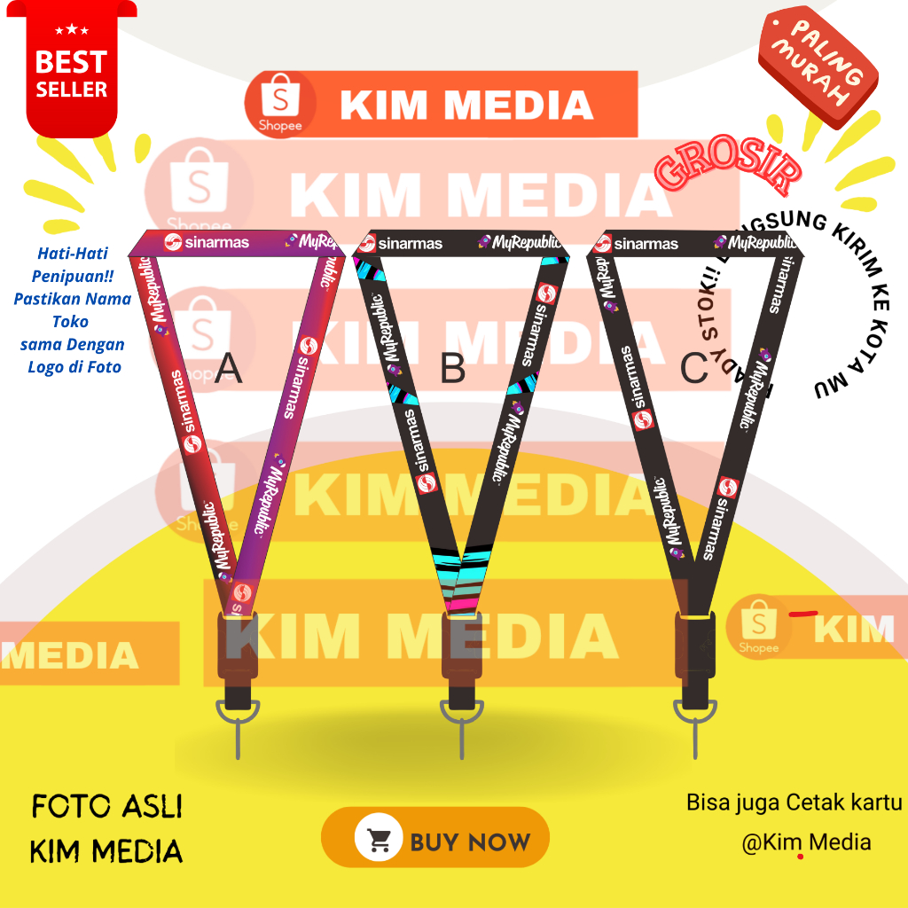

MyRepublic Tali Lanyard Custom MYREPUBLIC / Custom Lanyard Name Tag Staff Custom Tali HP READY STOK