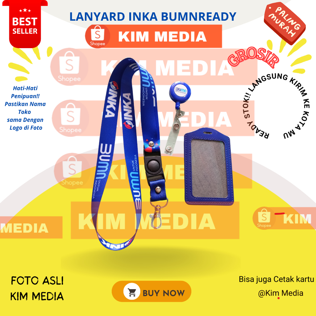 

[READY BANYAK] Tali Lanyard INKA BUMN / Lanyard INKA BUMN Name Tag Staff / Custom Tali HP GROSIR