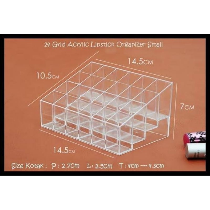 rak lipstik akrilik/ rak akrilik make up/ rak akrilik parfum roll on / pajangan parfum roll on / rak