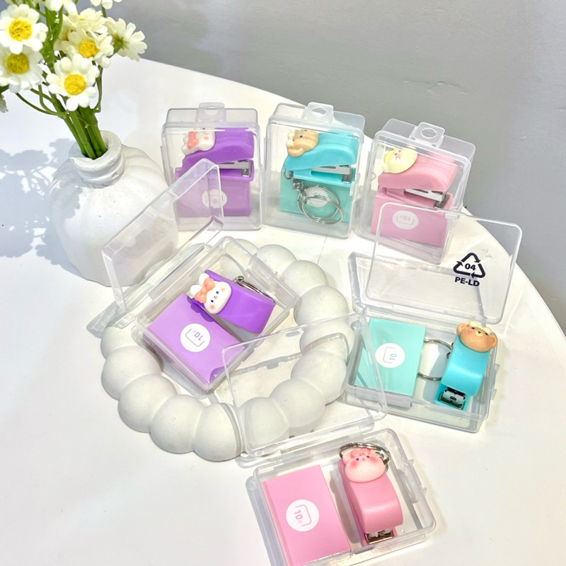 

Staples Mini+Box Stapler Staples Ukuran Kecil Unik Lucu Bonus isi Praktis