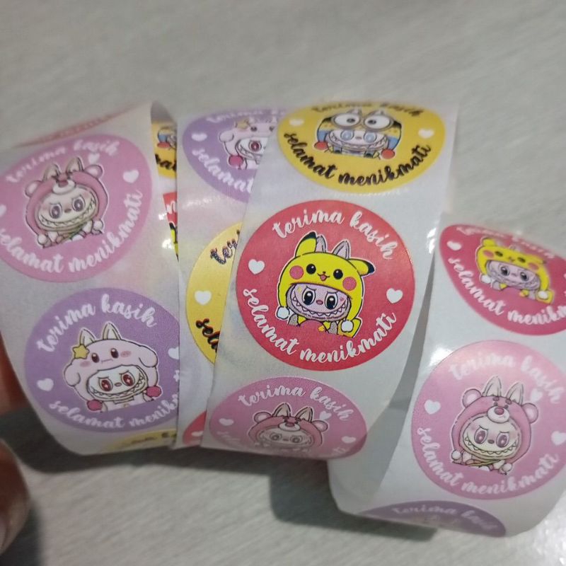 

stiker label terimakasih isi 25s