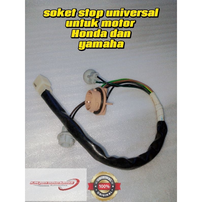 soket lampu belakang fiting lampu belakang universal untuk motor Honda dan yamaha