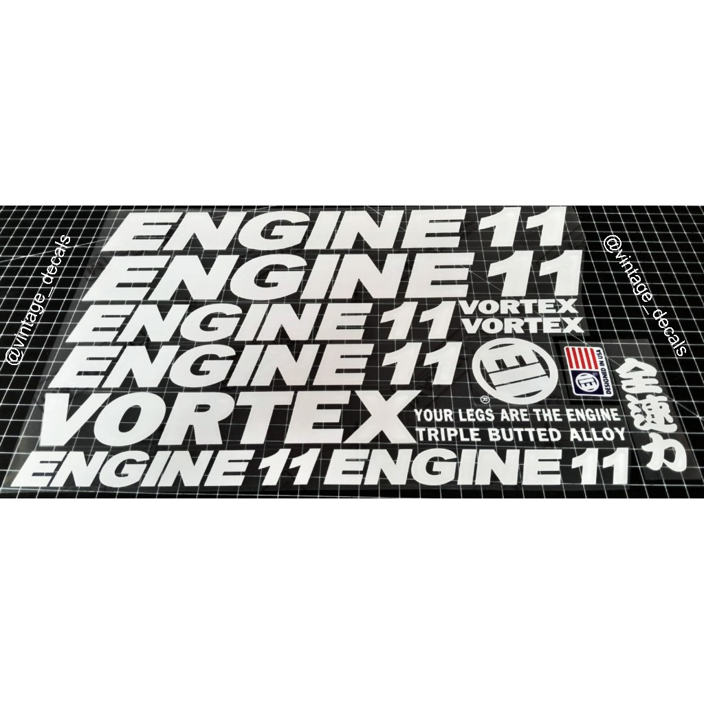 sticker decals sepeda replacement ENGINE11 vortex crit-D team edition