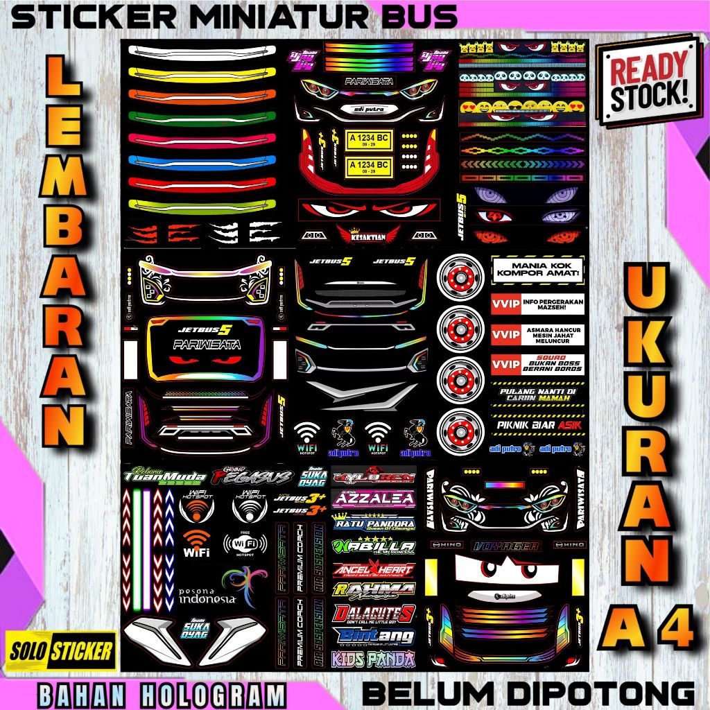 

Sticker Miniatur Bus Ukuran A4 Bahan Hologram BELUM DIPOTONG