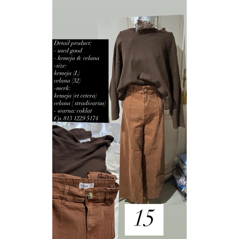 baju (et cetera) & celana (stradivarius) preloved original