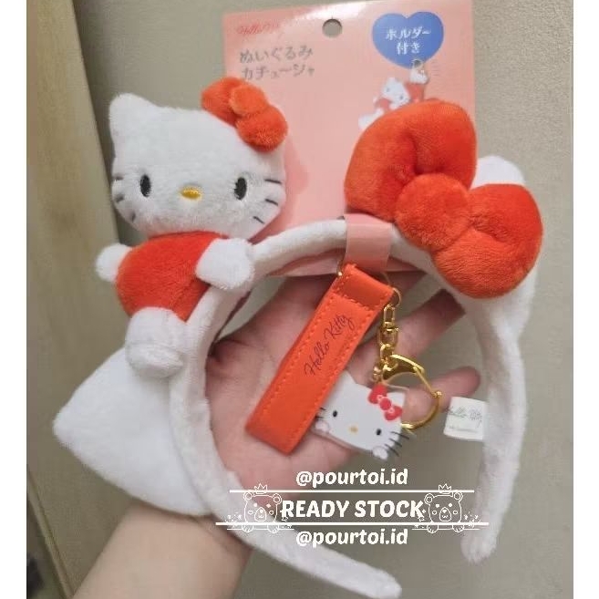 Bando Head Band Boneka Kuping Set, Keychain, Charm & Strap MY MELODY HELLO KITTY CINNAMOROLL - SANRI