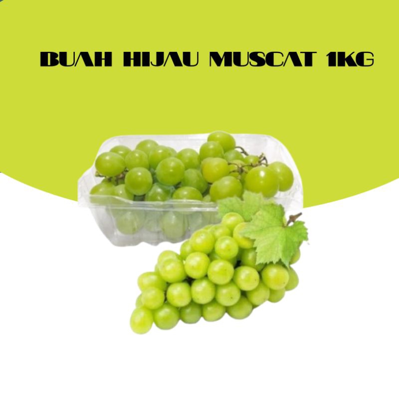 

BUAH ANGGUR HIJAU MUSCAT 1KG