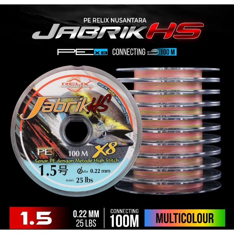 PE Jabrik HS size 1,5 panjang 100m connecting