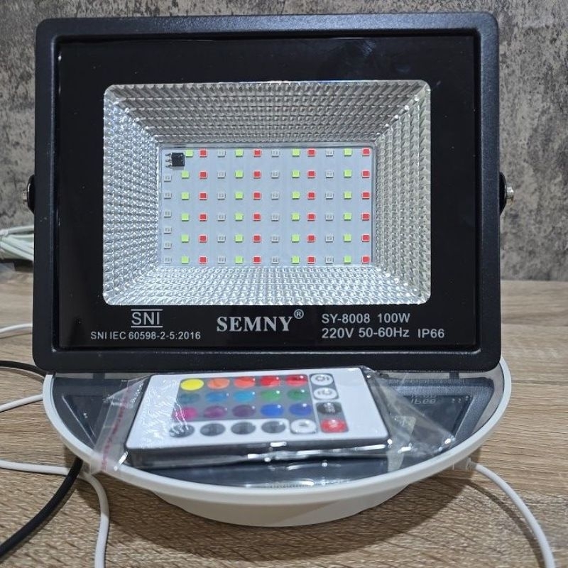 SEMNY LAMPU LED RGB / LAMPU LED WARNA WARNI 20Watt 30Watt, 50Watt, 100WATT, 200Watt IP66