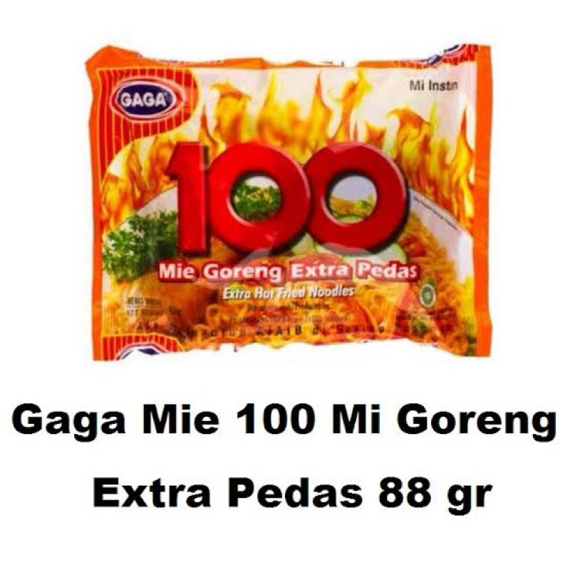 

MIE GAGA 100 GORENG EXTRA PEDAS @88G | MIE GORENG GAGA 100 EXTRA PEDAS | GAGA 100 MIE GORENG EXTRA PEDAS