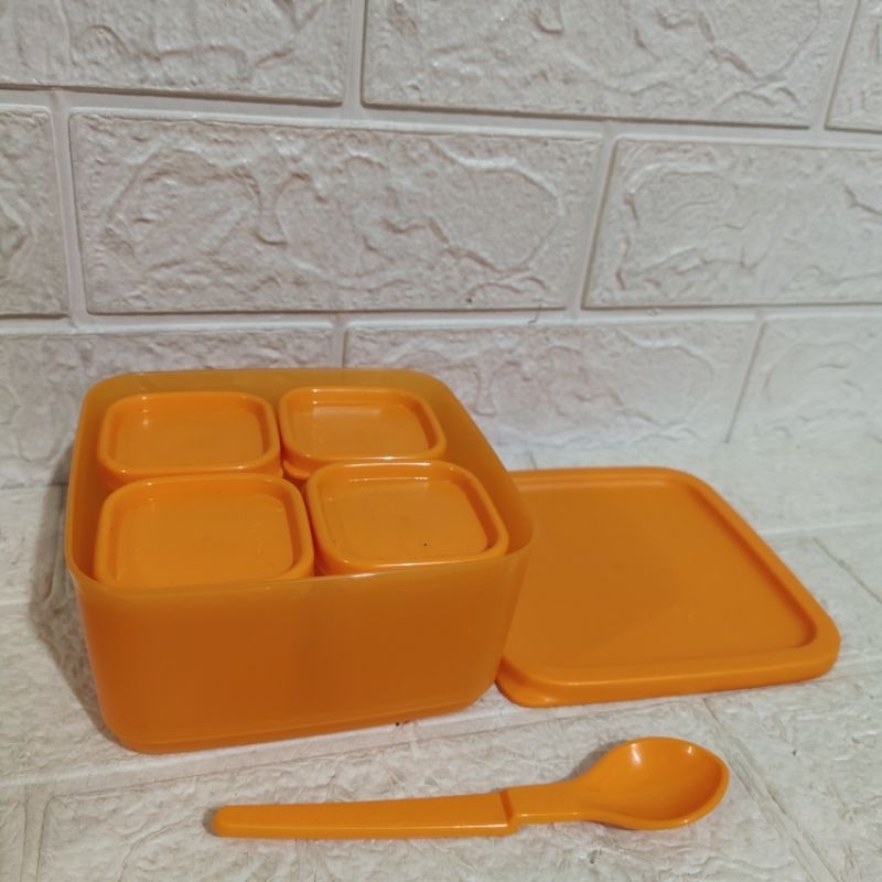 small summer set tupperware unik petite square tupperware