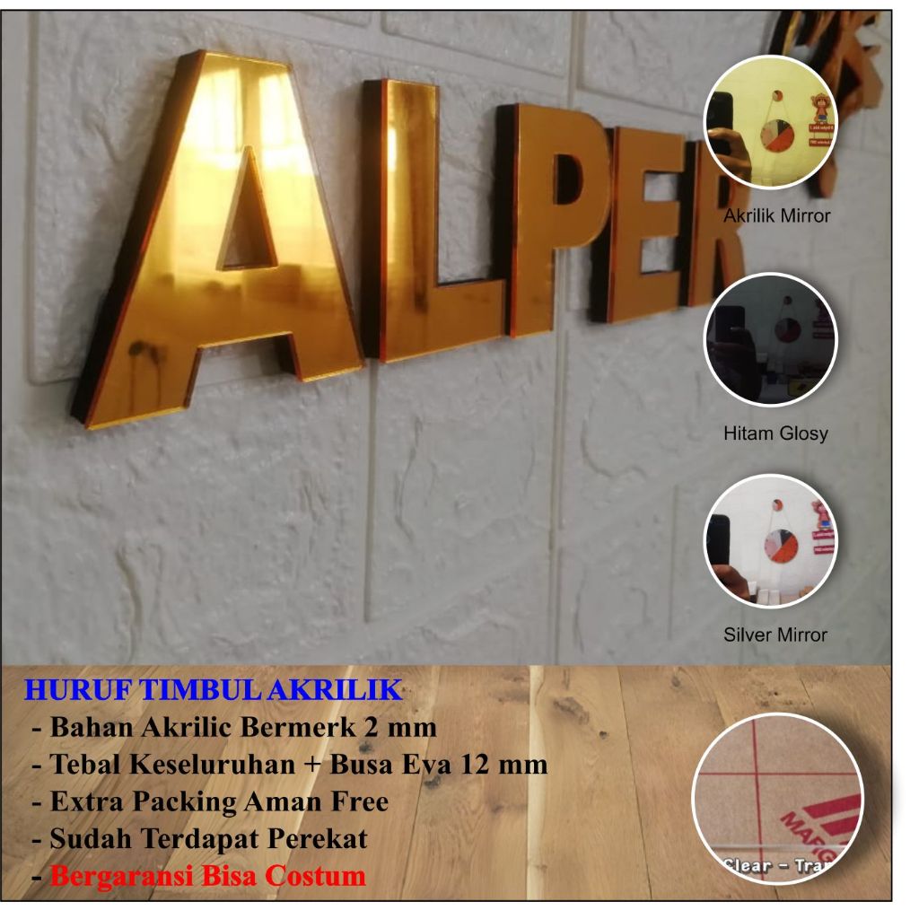 

HURUF TIMBUL AKRILIK CUSTOM ANGKA ACRYLIC TEBAL + SPON 12 MM BAHAN AKRILIK PREMIUM MIRROR DAN WARNA