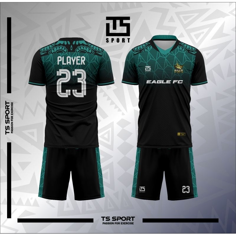 Setelan Kaos Jersey Bola Futsal Full Printing Gratis Tambah Nama Nomor Logo Sponsor