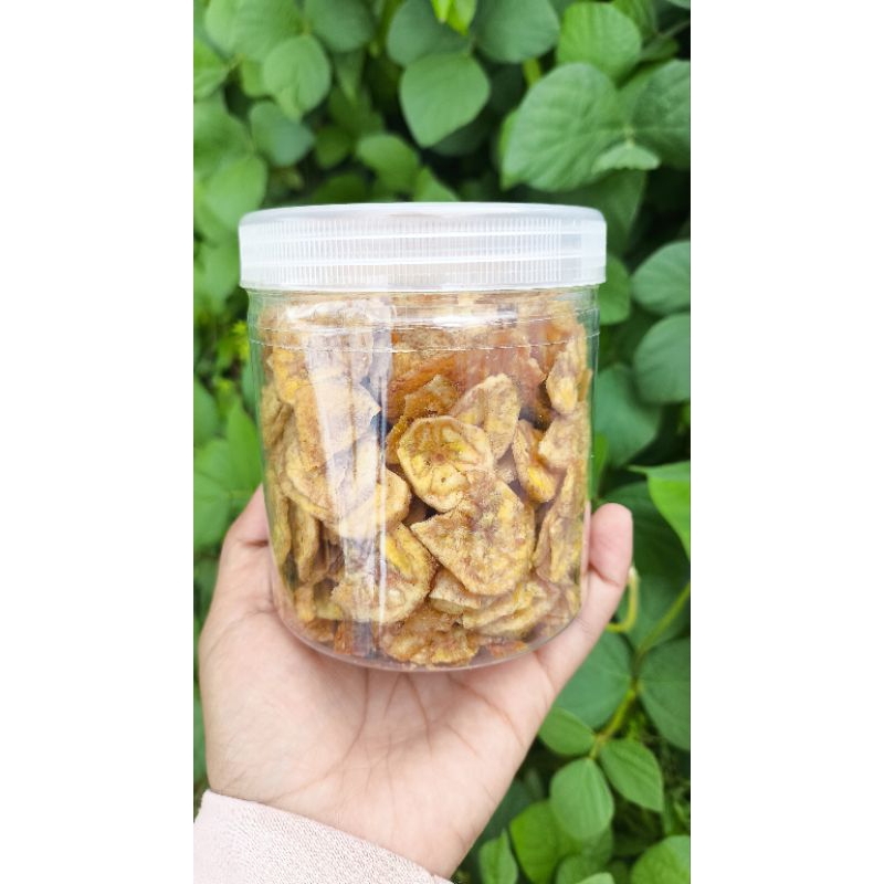 

Keripik Pisang Manis Kemasan 600ml