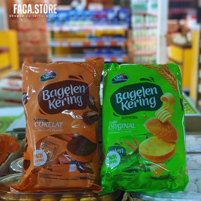 

sharon bagelen kering 100gr original & coklat