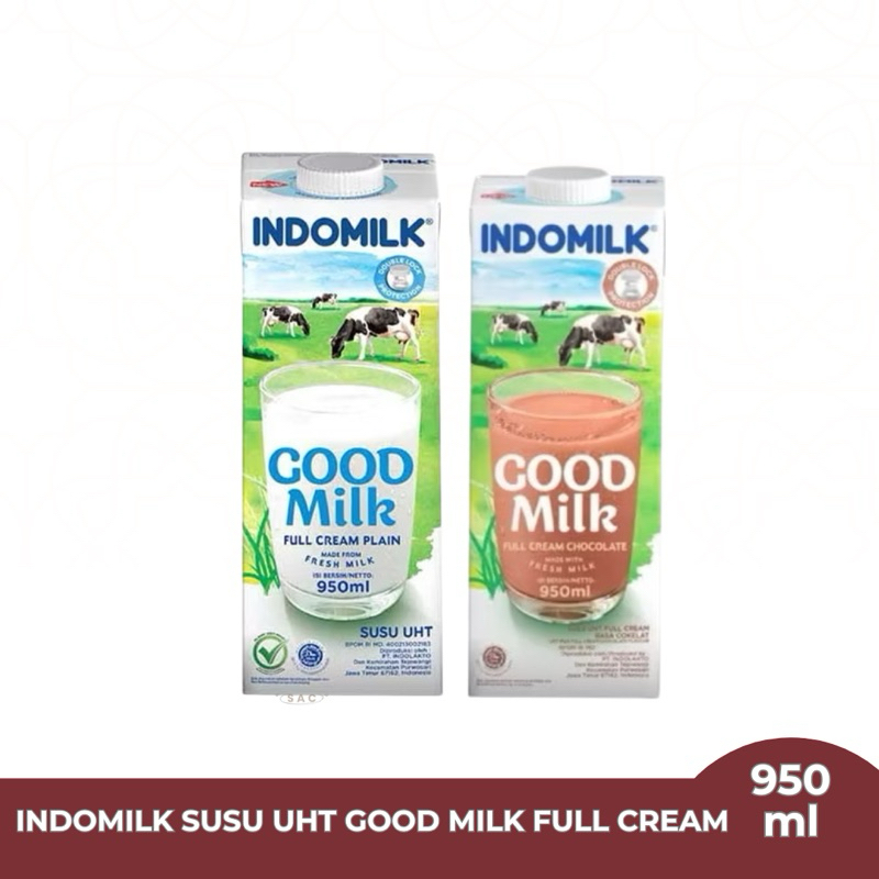 

Susu Indomilk Good Milk Full Cream Plain 950 ml/ Susu UHT 950 ml