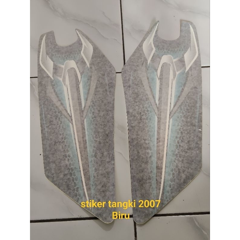 STRIPING STIKER TANGKI RX KING TAHUN 2007 BIRU ORIGINAL