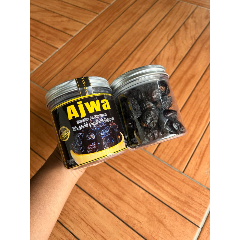 

Kurma Ajwa toples 250gr / Kurma Nabi Premium Original High Quality sharim al madinah | oleh oleh haji dan umroh