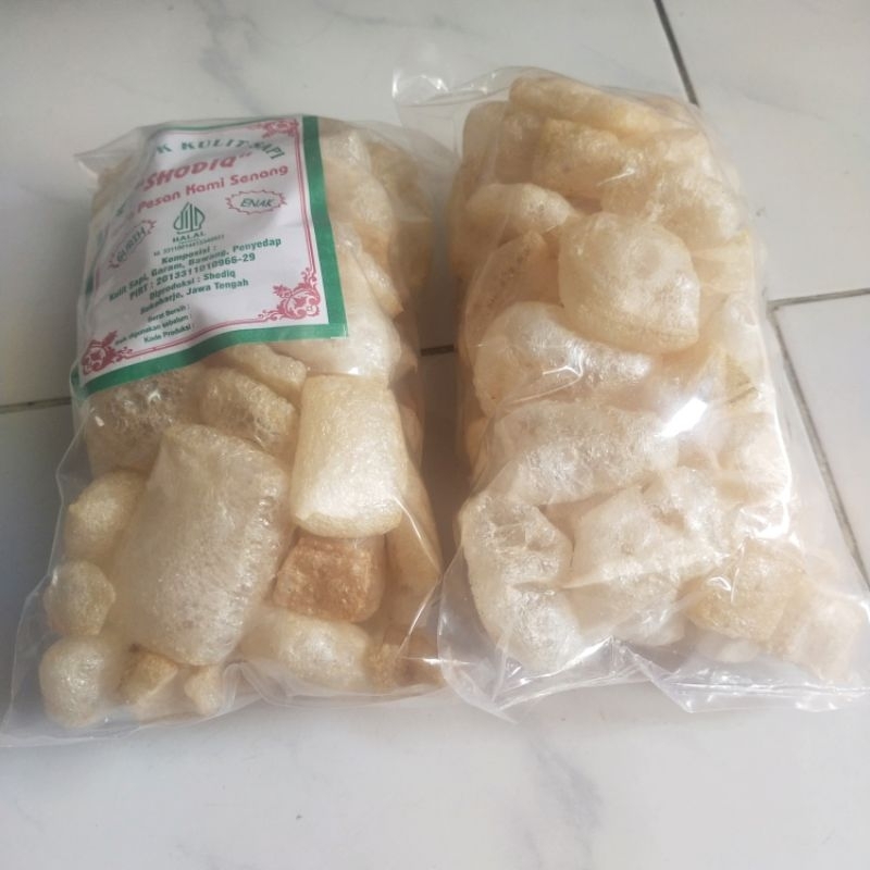 

Krupuk Kulit Sapi SHODIQ Rambak Sapi Packing Dus