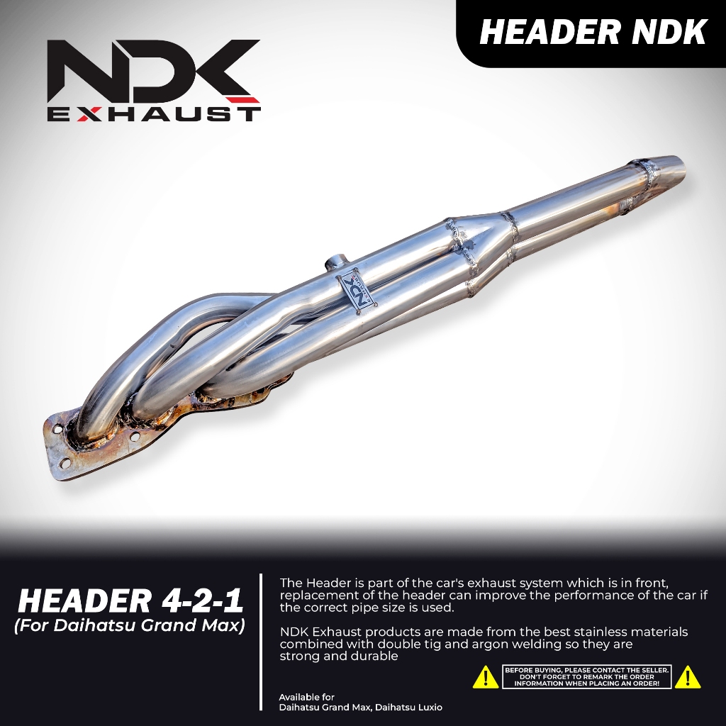 NDK EXHAUST HEADER 421 GRAND MAX DAN LUXIO KNALPOT MOBIL RACING