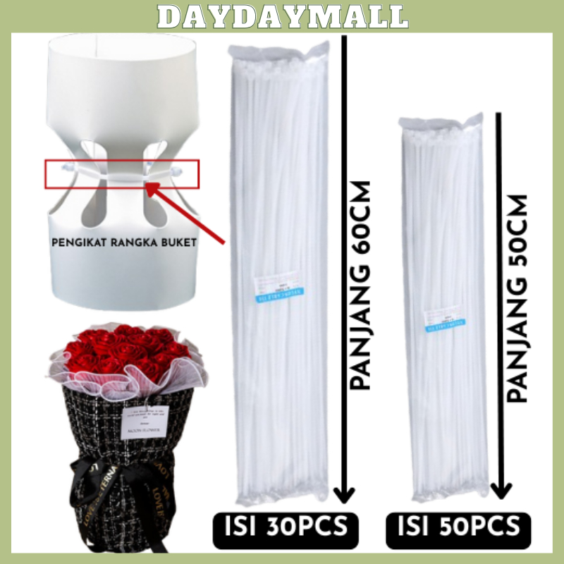 

Kabel Ties Putih Panjang 50cm/ 60cm Harga 1Pack 50PCS/30PCS 101