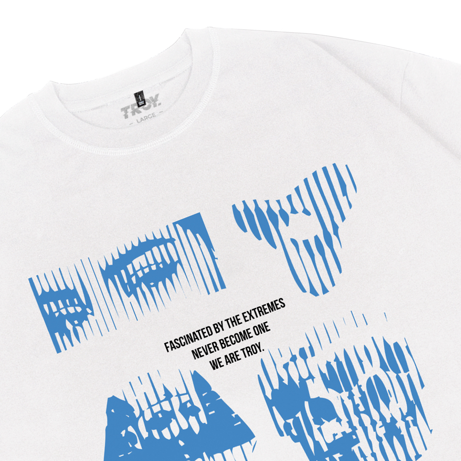 Troy Company Tshirt Boxy Oversize White Be Not One - Kaos Boxy Oversize Putih MB 3082