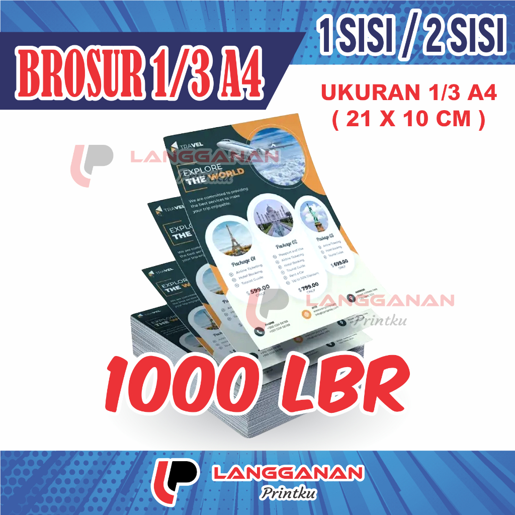 

CETAK BROSUR 1/3 A4 AP 120 GSM CETAK FLYER ARTPAPER 120 GSM PROSES CEPAT FULL COLOR