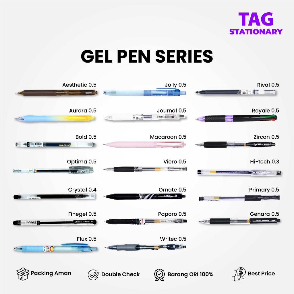 

Pulpen Gel Greebel / Gel Pen (12PCS) Ballpoint Bolpen Pena Pulpen Murah