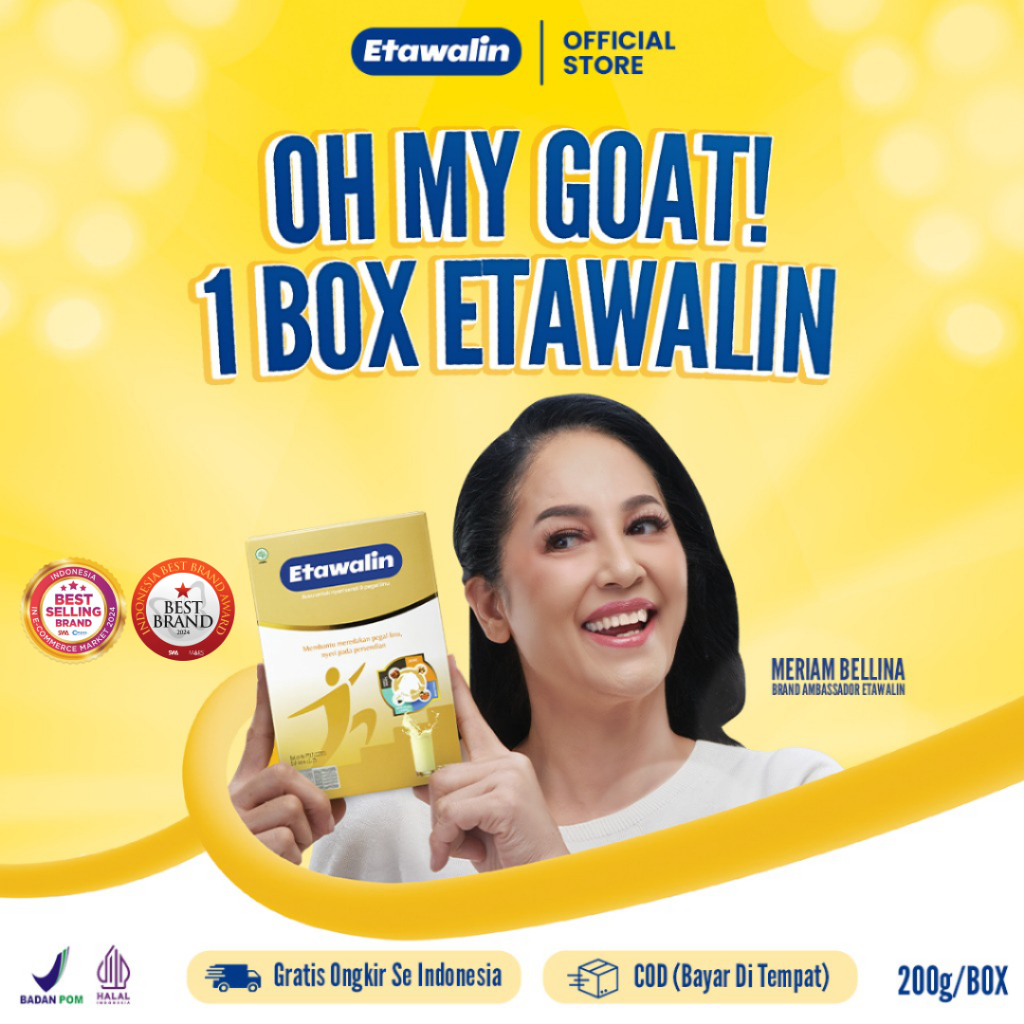 

Etawalin - Susu Kambing Etawa Membantu Atasi Nyeri Sendi Menjaga Kepadatan Tulang dan Mencegah Osteoporosis