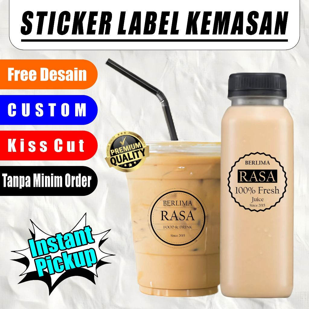 

Sticker Label Kemasan Custom Bontax Waterproof Transparan