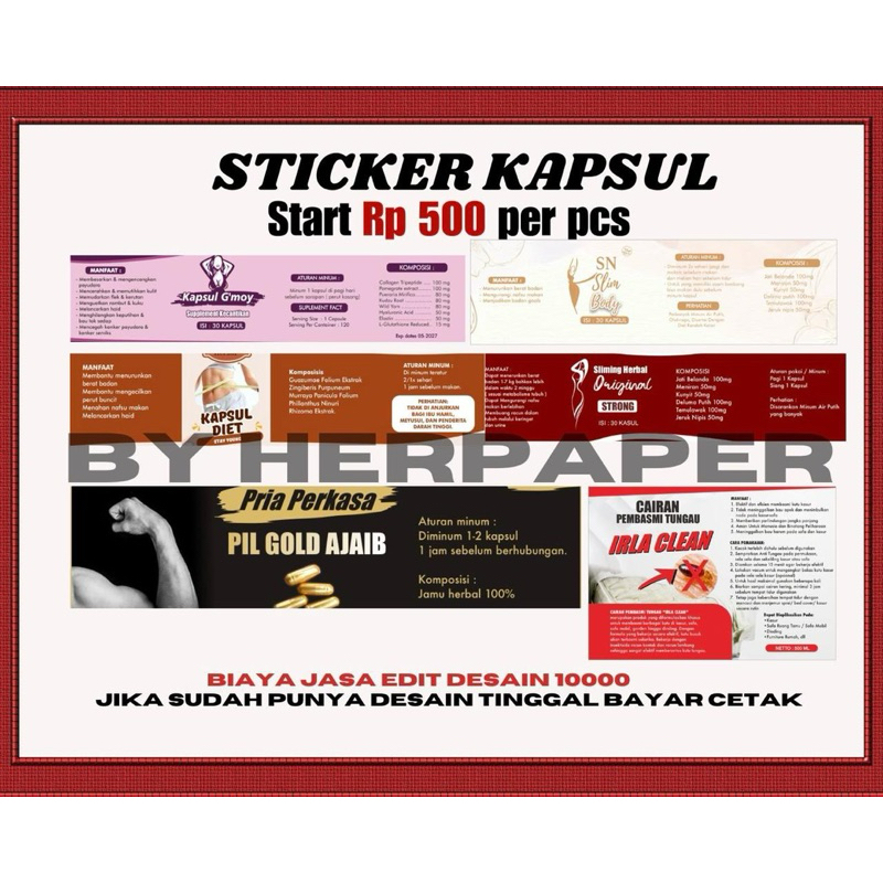 

STICKER/STIKER/LABEL KOSMETIK