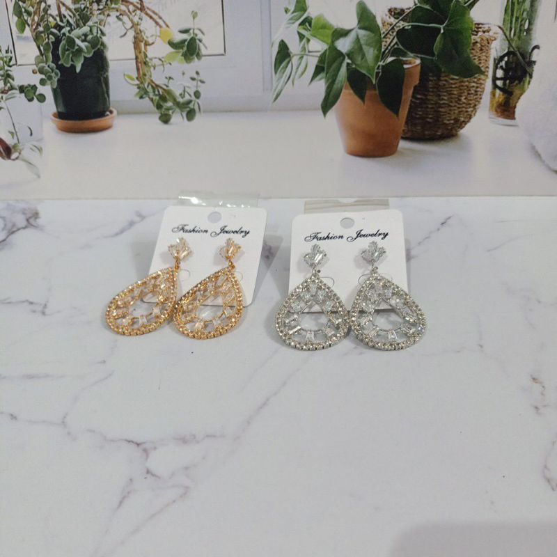 Anting fashion anting hijab anting pengantin mata zircon cocok untuk acara pengantin pertunangan