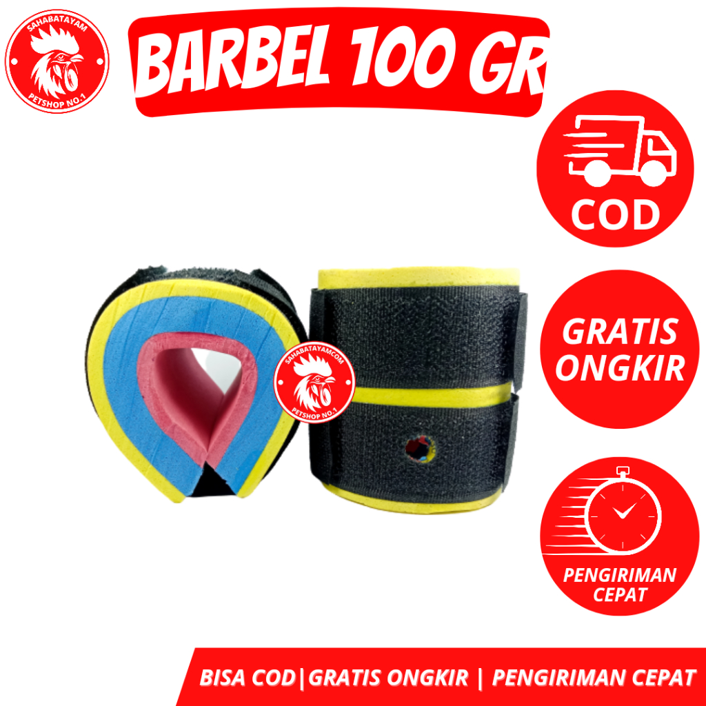 BARBEL Ayam 100 gr  Pemberat Kaki Ayam Alat Fitnes Hewan