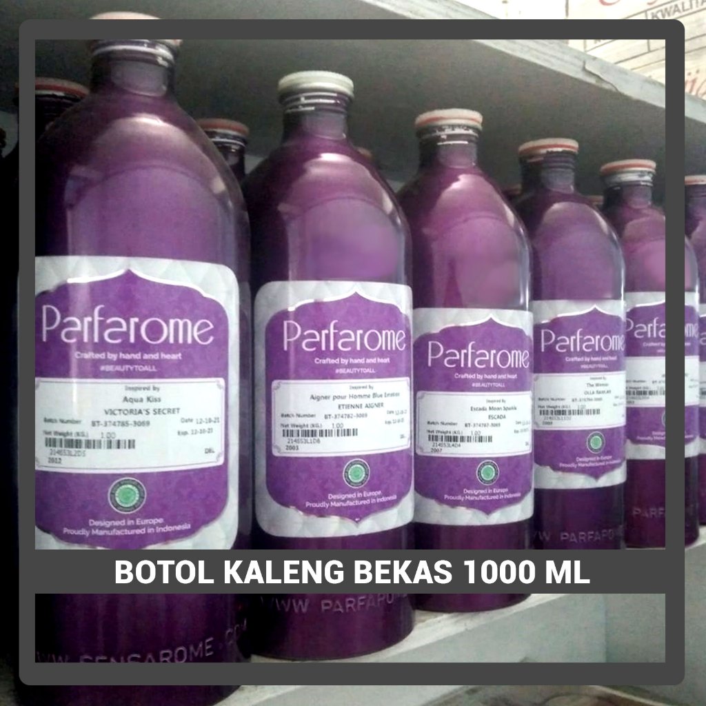 KALENG BEKAS PARFUM BOTOL ALUMUNIUM UKURAN 1 LITER UNTUK BIBIT PARFUM